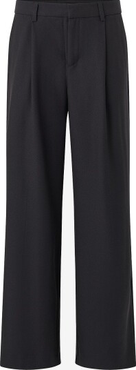 Gina Tricot   Bukser Wide pleated trousers   Svart