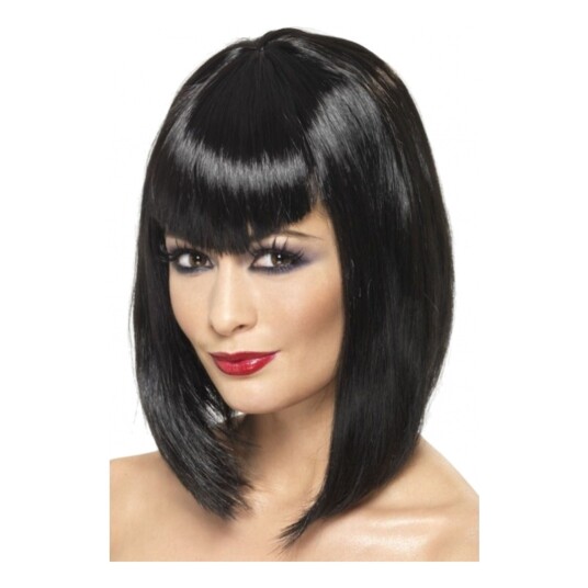 Smiffys Vamp Svart Parykk - One size