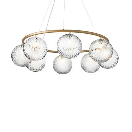 Nuura - Miira 8 Circular Lysekrone Brass/Optic