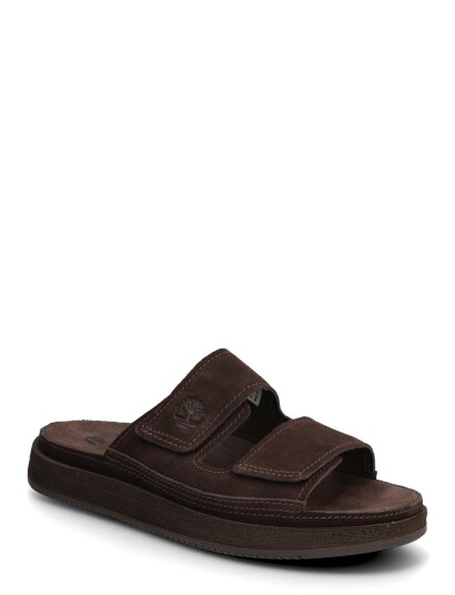 Timberland Casco Cove Slide Sandal Dark Brown Suede Brown 45
