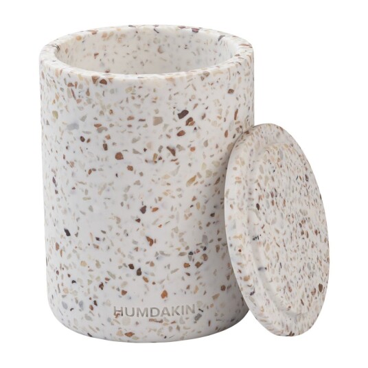 Humdakin Terrazzo vase med lokk Ø10 cm Red/beige