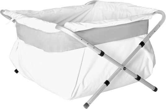 Bibabad Sammenleggbart Badekar Flexi 79x90cm Hvit/Sølv