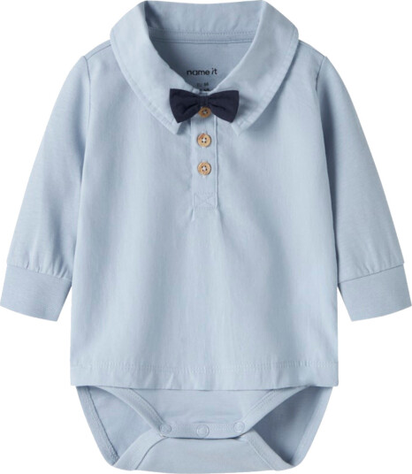 Name It Skjortebody med Sløyfe Noller Blue Fog