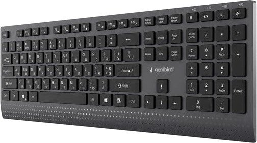 Gembird Slim Wired Multimedia Keyboard Cyrillic Svart KB-MCH-06-CYRL