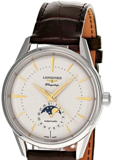 Longines Herreklokke L4.815.4.78.2 Flagship Heritage Sølvfarget/Lær Longines Herreklokke L4.815.4.78.2 Flagship Heritage Sølvfarget/Lær