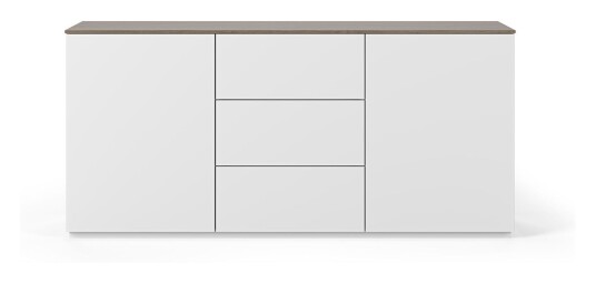 Temahome Join Skjenk, Matt hvit/Valnøtt Topp, 180x50x84 Unoliving