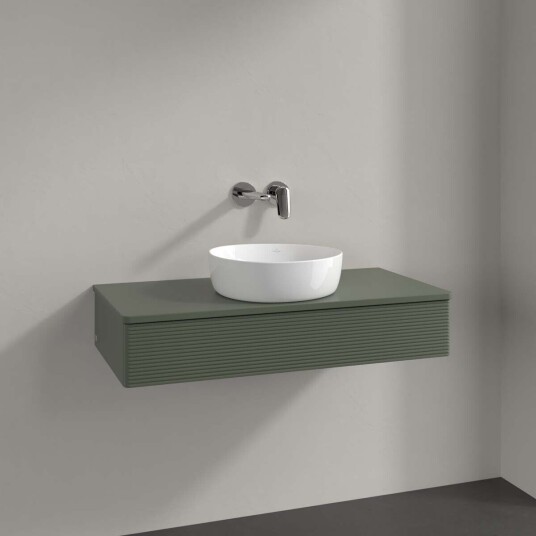 Villeroy & Boch Antao Servantskap med 1 skuff 100x50x19 cm u/lys Grønn Matt Villeroy & Boch Antao Servantskap med 1 skuff 100x50x19 cm u/lys Grønn Matt