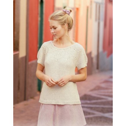 Â Dandelion Dreams av DROPS Design Topp Strikkeoppskrift str S XXXL