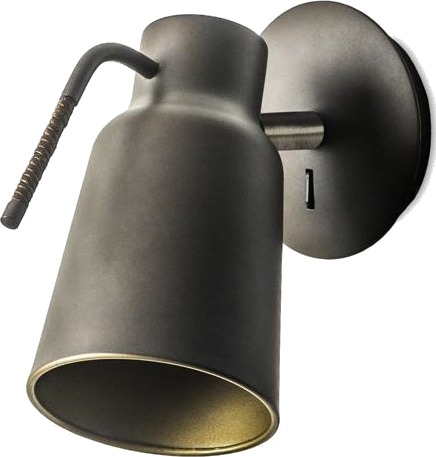Funk Vegglampe  Mørk Brun