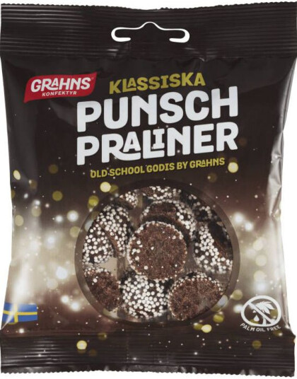 Klassiske Punchpraliner Sjokoladeboller med Knasende Kuler 120 g Klassiske Punchpraliner Sjokoladeboller med Knasende Kuler 120 g