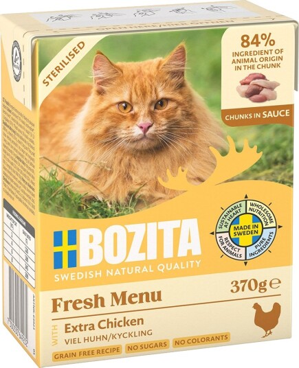 Bozita Tetra Biter I Saus Sterilised Med Kylling 6 X 370 G