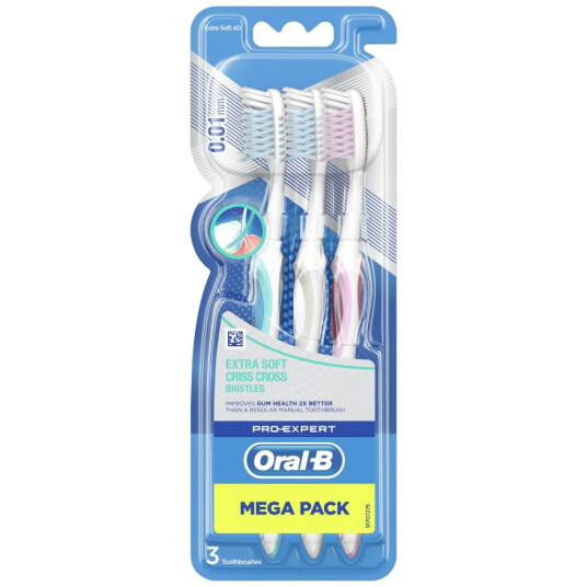 Oral B Extra SOFT Tannbørster 3 stk. Pro   Expert Criss Cross