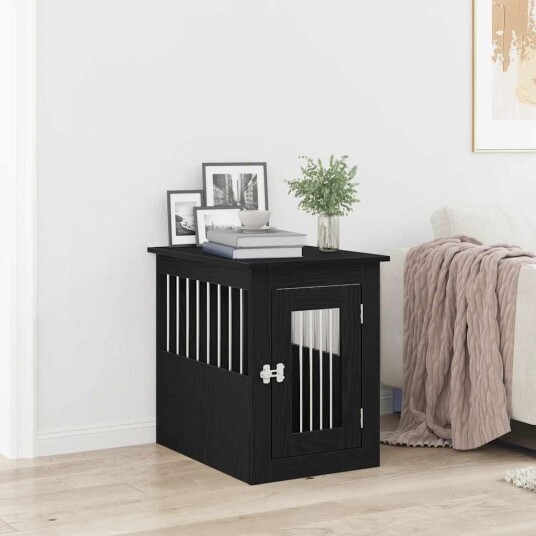 Vidaxl Hundeburmøbler Svart Eik 45X62X59 cm Konstruert Tre