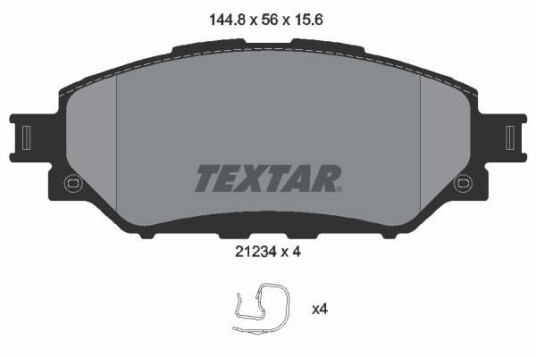 Bremseklosser TEXTAR 2123401 Bremseklosser TEXTAR 2123401