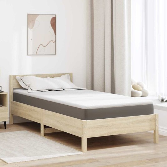 vidaXL Minne skum madrass topper 90 x 200 cm 3,5 cm Thick Myk Hvit
