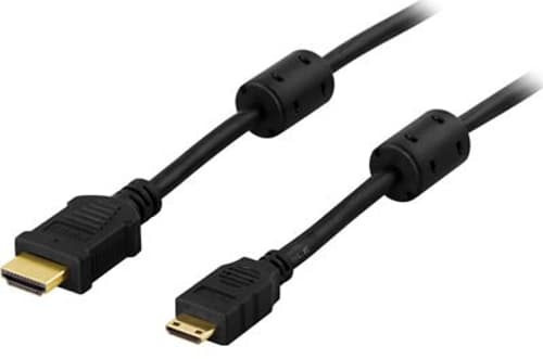 Deltaco HDMI Mini-kabel 5m 2160p Sort med Ethernet