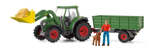 Schleich 42608 Bondegård Lekesett Traktor med Tilhenger for Barn fra 3 år