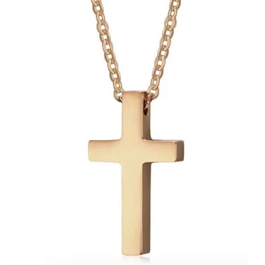 Rose Golden Cross smykker med kjede Rose Golden Cross smykker med kjede