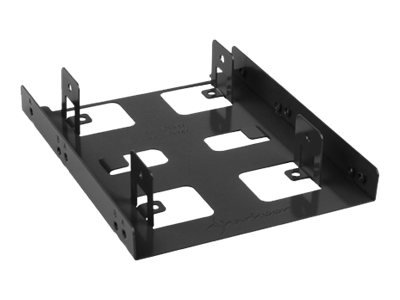 Sharkoon 3.5" Bayextension - Uttagbar Harddiskramme - 3.5" To 2 X 2.5" - Svart