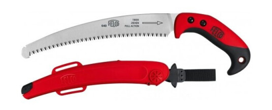 Felco 640 Grensag med Bøyd Blad 27 cm - Rød Metallisk Håndverktøy