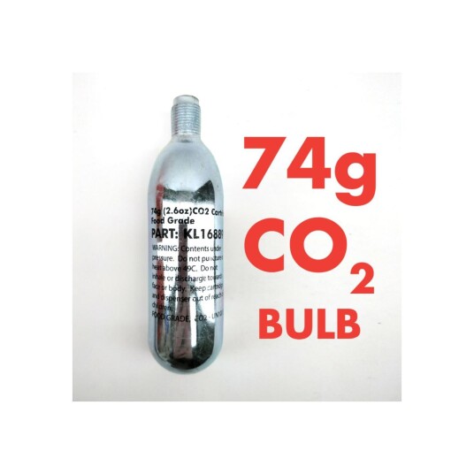 Kegland 74g CO2 patron med gjenger Kegland 74g CO2 patron med gjenger