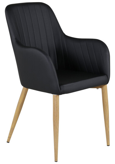 Venture Design COMFORT lenestol Svart PU/natur Svart