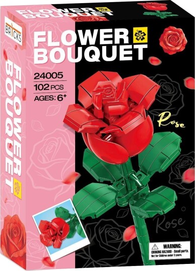 Br1cks Rose Byggesett 6+ År 102 Deler Br1cks Rose Byggesett 6+ År 102 Deler