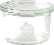 Patentglas Weck 200Ml Ø8.8X5.6Cm Uden Låg Glas,48 Stk/Krt