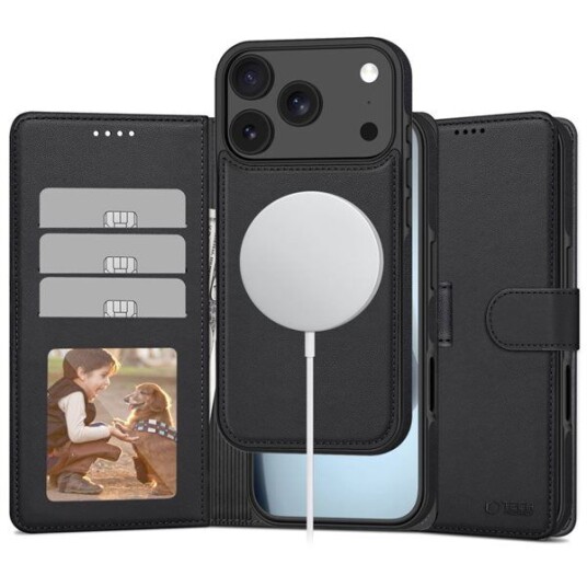 Tech-Protect iPhone 17 Pro Max Lommeboketui MagSafe Svart
