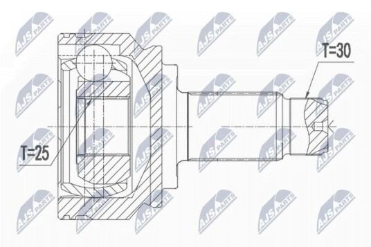 Nty Drivknute drivaksel NTY NPZ BM 026