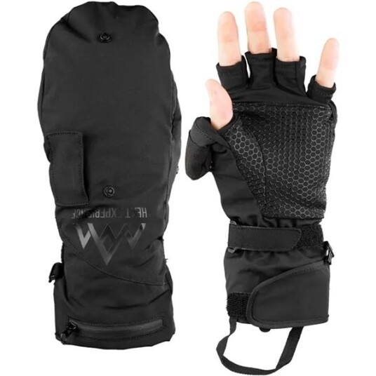 Heat Experience Heated Pullover Mittens Black L