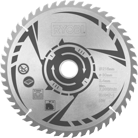 Ryobi SB216T48A1 Sagblad Til Kapp- Og Gjærsag (Ø216mm)