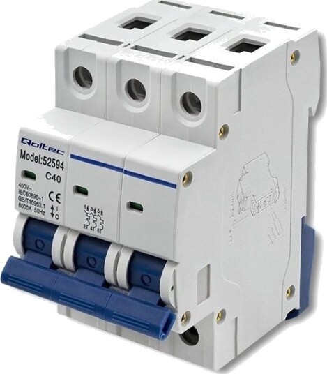 Qoltec Automatsikring C40 3-Polet 40A Ac Qoltec Automatsikring C40 3-Polet 40A Ac