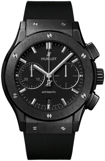 Hublot Herreklokke 521.CM.1171.RX Classic Fusion Sort/Gummi Ø45 mm Hublot Herreklokke 521.CM.1171.RX Classic Fusion Sort/Gummi Ø45 mm