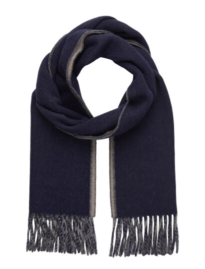 Morris Double Face Scarf - Blue - ONE SIZE