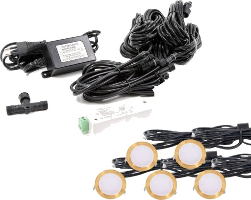 Light By Juhl Cosmos underjordisk spot Zigbee messing 5 pk