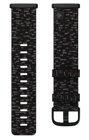 Fitbit Sense, Sense 2, Versa 3 & Versa 4 Vevd armbånd Charcoal L