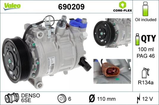 AC kompressor VALEO 690209