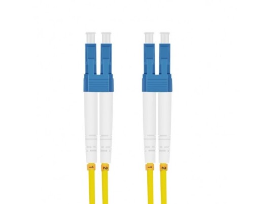 Helos Fiberoptisk Patchkabel 9/125Μm Os2 Lc 15,0M Lc Dupleks Hann/Hann Gul