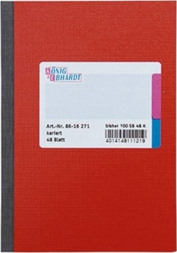 König & Ebhardt Notatbok 8616271 Karriere Rød 48 Ark Din A6
