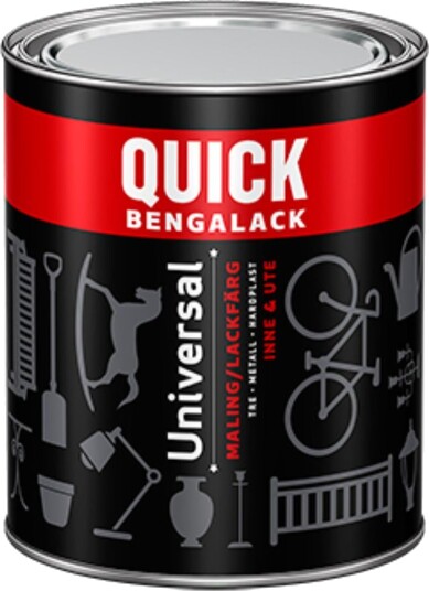 Quick bengalack universal hvit silkematt 075 liter