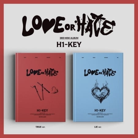 H1KEY Love or Hate Random Cover incl. 68pg Photobook, Student ID Card, 2 Photocards, Sticker, 4Cut Photo + Folded Poster CD H1KEY Love or Hate Random Cover incl. 68pg Photobook, Student ID Card, 2 Photocards, Sticker, 4Cut Photo + Folded Poster CD