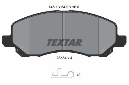 Bremseklosser TEXTAR 2358403 Bremseklosser TEXTAR 2358403