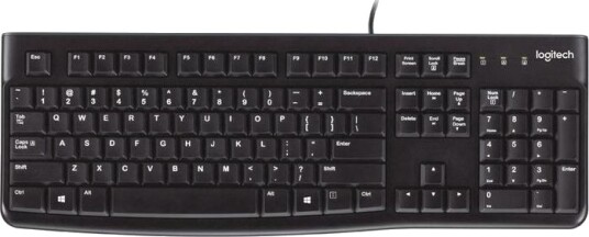 Logitech K120 Hebraisk USB Tastatur for Bedrift Svart