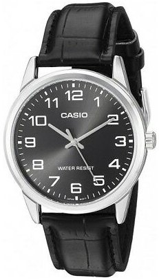 Casio Herreklokke MTP V001L 1BUDF Classic Sort/Lær Ø38 mm Casio Herreklokke MTP V001L 1BUDF Classic Sort/Lær Ø38 mm