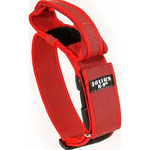 Julius-K9 Super grip Halsbånd, med håndtak Julius K9 Rød 40 mm/38-53 cm