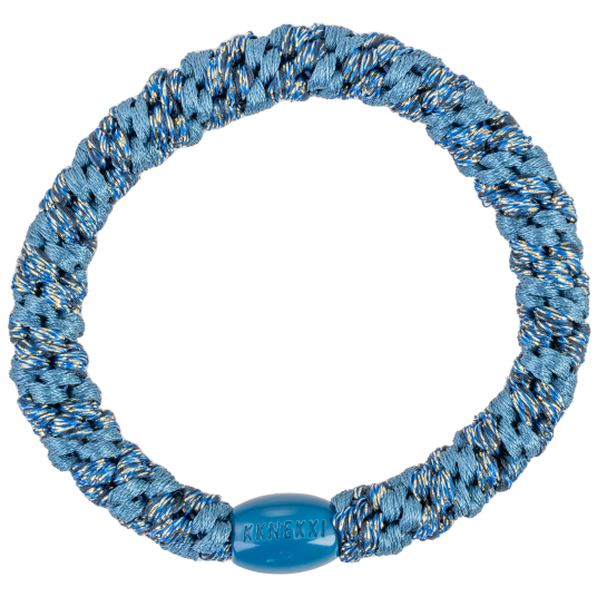 KKNEKKI Glitter Hårstrikk | 21 Varianter Dusty Blue Navy Glitter Stripe KKNEKKI Glitter Hårstrikk | 21 Varianter Dusty Blue Navy Glitter Stripe