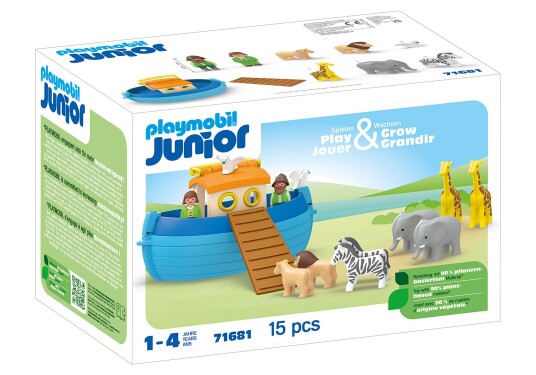 Playmobil Junior Noahs Ark Lekesett med 15 Deler