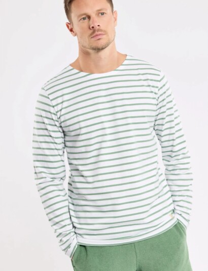 Armor Lux Heritage Plozévet Men"s Striped Shirt   White   XXL