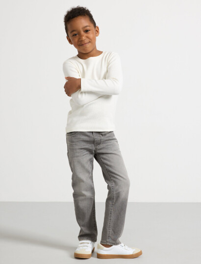 Lindex Trousers Denim Jersey Staffan Grey 92